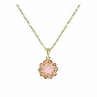 Konplott - 70s Circle - pink, shiny brass, necklace pendant