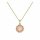 Konplott - 70s Circle - pink, shiny brass, necklace pendant