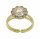Konplott - 70s Circle - white, shiny brass, ring