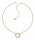 Konplott - 70s Circle - white, shiny brass, necklace