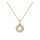 Konplott - 70s Circle - white, shiny brass, necklace pendant