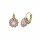 Konplott - 70s Circle - lila, shiny brass, earring eurowire