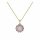 Konplott - 70s Circle - lila, shiny brass, necklace pendant