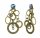 Konplott - Rings & Rhythm - brass, light antique brass, earring clip dangling