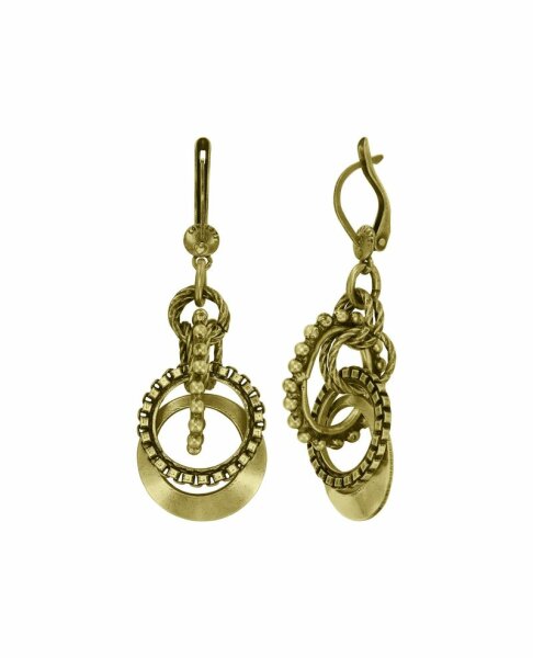 Konplott - Rings & Rhythm - brass, light antique brass, earring dangling