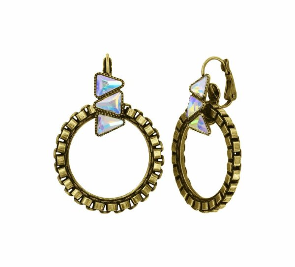 Konplott - Rings & Rhythm - brass, light antique brass, earring eurowire