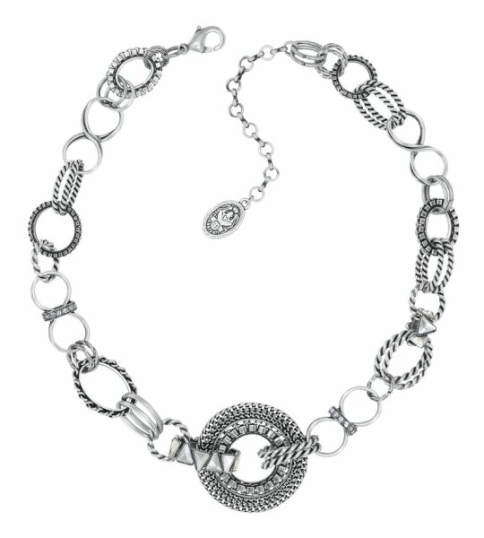 Konplott - Rings & Rhythm - silver, light antique silver, necklace