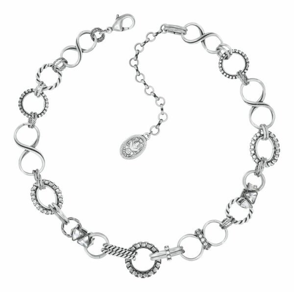 Konplott - Rings & Rhythm - silver, light antique silver, necklace