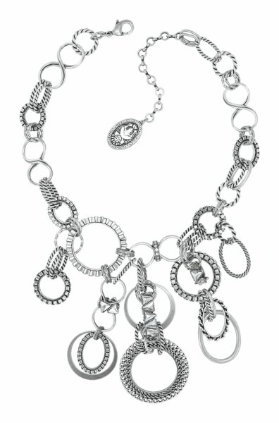 Konplott - Rings & Rhythm - silver, light antique silver, necklace -Y