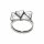 Konplott - Jumping Angles - silver, light antique silver, ring