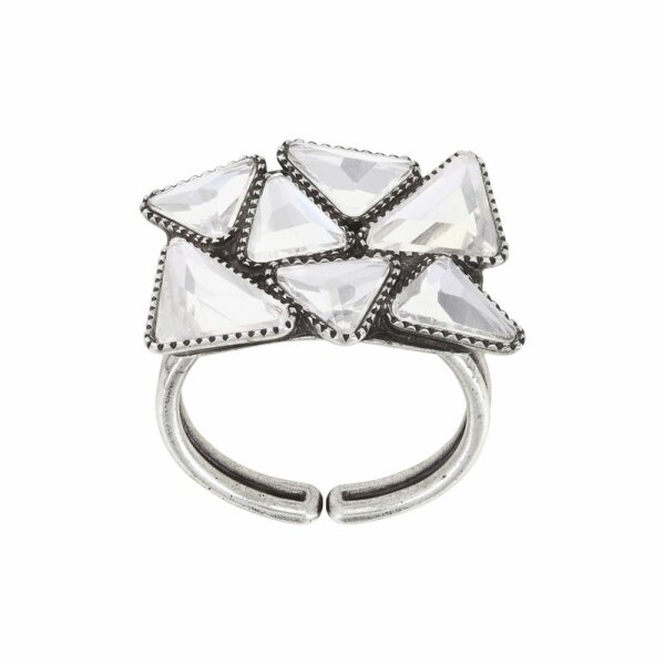 Konplott - Jumping Angles - silver, light antique silver, ring