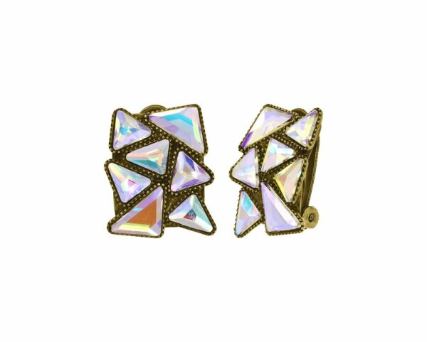 Konplott - Jumping Angles - brass, light antique brass, earring clip