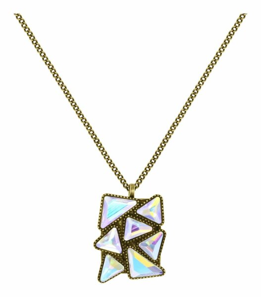 Konplott - Jumping Angles - brass, light antique brass, necklace pendant
