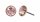 Konplott - Black Jack - pink, vintage rose, shiny brass, earring stud-flat