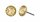 Konplott - Black Jack - beige, crystal golden shadow, shiny brass, earring stud-flat