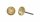 Konplott - Black Jack - beige, crystal golden shadow, shiny brass, earring stud-flat