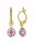 Konplott - Black Jack - pink, vintage rose, shiny brass, earring dangling