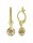 Konplott - Black Jack - beige, crystal golden shadow, shiny brass, earring dangling