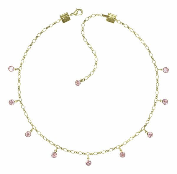 Konplott - Tutui Collection - pink, vintage rose, shiny brass, necklace