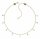 Konplott - Tutui Collection - white, crystal, shiny brass, necklace