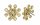 Konplott - Magic Fireball - beige, crystal golden shadow, shiny brass, earring stud, Classic Size