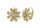 Konplott - Magic Fireball - beige, crystal golden shadow, shiny brass, earring eurowire, Mini Size
