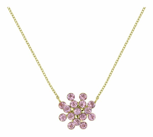 Konplott - Magic Fireball - pink, vintage rose, shiny brass, necklace pendant, Classic Size