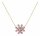 Konplott - Magic Fireball - pink, vintage rose, shiny brass, necklace pendant, Classic Size