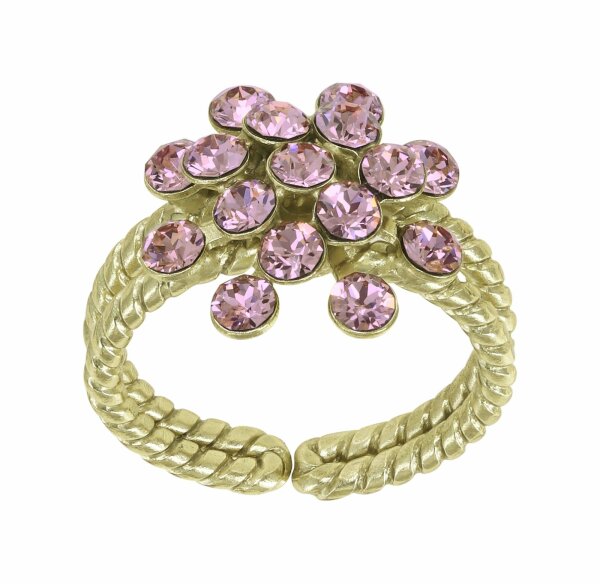 Konplott - Magic Fireball - pink, vintage rose, shiny brass, ring Mini Size