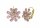 Konplott - Magic Fireball - pink, vintage rose, shiny brass, earring eurowire, Mini Size