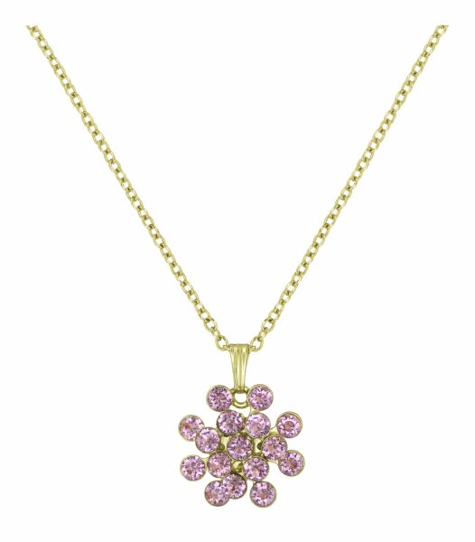 Konplott - Magic Fireball - pink, vintage rose, shiny brass, necklace pendant, Mini Size