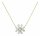 Konplott - Magic Fireball - white, crystal, shiny brass, necklace pendant, Classic Size