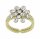 Konplott - Magic Fireball - white, crystal, shiny brass, ring Mini Size