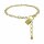 Konplott - Magic Fireball - white, crystal, shiny brass, bracelet Mini Size