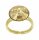 Konplott - Rivoli - Beige, crystal golden shadow , glänzendes Messing, Ring