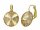 Konplott - Rivoli - Beige, crystal golden shadow , glänzendes Messing, Ohrringe mit Brisur