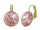 Konplott - Rivoli - Rosa, Alt Rosa, glänzendes Messing, Ohrringe mit Brisur