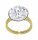 Konplott - Rivoli - Weiß, Kristall, glänzendes Messing, Ring