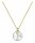 Konplott - Rivoli - white, crystal, shiny brass, necklace pendant