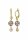 Konplott - Pearl Shadow - Beige, crystal golden shadow , glänzendes Messing, Ohrringe mit Hängeelement