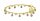 Konplott - Pearl Shadow - Beige, crystal golden shadow , glänzendes Messing, Armband