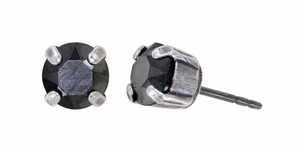 Konplott - Black Jack - white, crystal, shiny brass, earring dangling