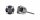 Konplott - Black Jack - white, crystal, shiny brass, earring dangling