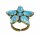 Konplott - Sabrina Vintage - Blau, Color 1, Antikmessing, Ring