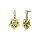 Konplott - Sabrina Vintage - yellow, Color 3, antique brass, earring stud dangling