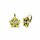 Konplott - Sabrina Vintage - Gelb, Color 3, Antikmessing, Ohrringe mit Brisur