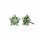 Konplott - Sabrina Vintage - green, Color 2, antique brass, earring stud