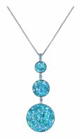 Konplott - Studio 54 - Blau, Antiksilber, Halskette mit...