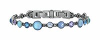 Konplott - Shopping Drops - hellblau, Antiksilber, Armband