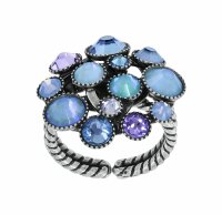 Konplott - Shopping Drops - light blue, antique silver, ring